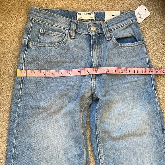 NWT Free People women’s Tinsley Baggy High Rise Jeans Bright Eyes Wash Size 24 - Picture 13 of 16